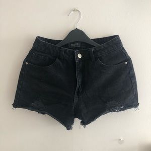 Forever 21 Black Denim Shorts